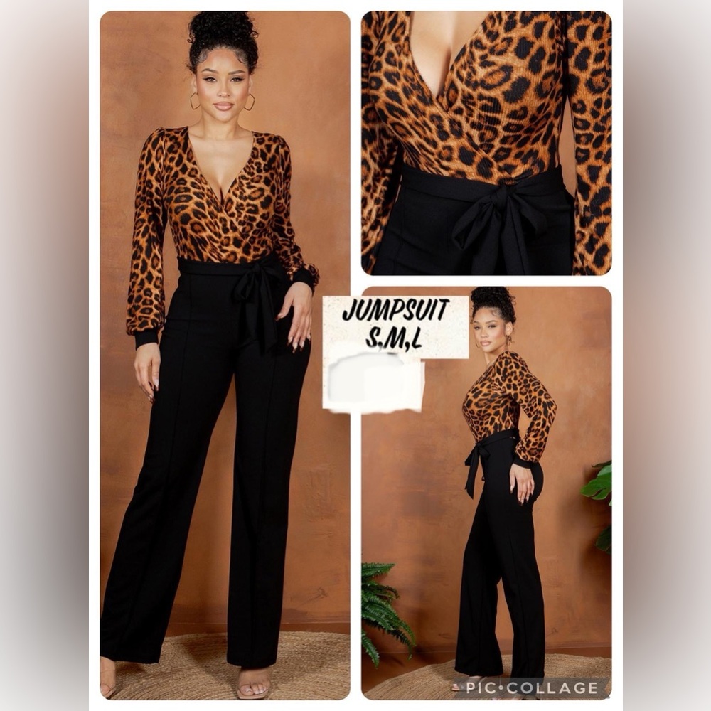 Animal print jumpsuit